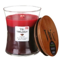 WoodWick Sun Ripened Berries Trilogy Vase (berry ripening in the sun) - Scented candle 275.0g sveikatos apsaugai