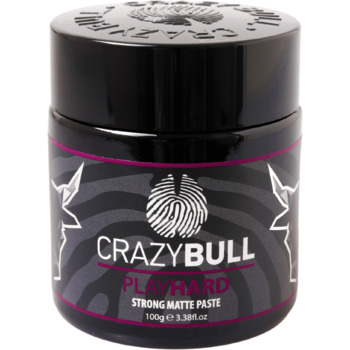 Crazy Bull Play Hard Strong Matte Paste Plaukų kremas Plaukus fiksuojantis kremas Vyrams