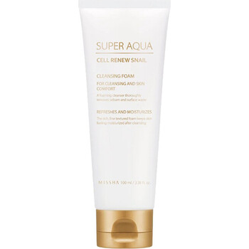 Missha Super Aqua Cell Renew Snail Cleansing Foam - Čistic&iacute; pleťov&aacute; pěna se &scaron;neč&iacute;m extraktem Makiažo valiklis Moterims