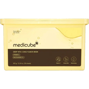 Medicube Deep Vita C Daily Quick Sheet Mask - Vitam&iacute;nov&aacute; pleťov&aacute; maska 30 ks Drėkinamasis veido kremas Moterims