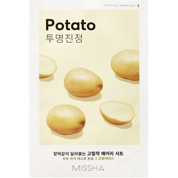 Missha Potato Airy Fit Sheet Mask - Rozjasňuj&iacute;c&iacute; pleťov&aacute; maska Veido kaukė Unisex
