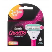 Wilkinson Sword Quattro For Women Sensitive Keičiami peiliukai Skustuvo galvutė Moterims