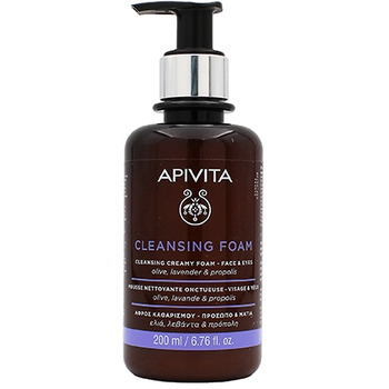 Apivita Cleansing Creamy Foam Face & Eyes Valymo putos Valomosios veido putos Moterims