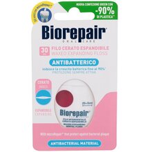Biorepair Antibacterial Waxed Expanding Floss Dantų siūlas Tarpdančių siūlas Unisex