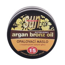 Vivaco Sun Argan Bronz Oil Glitter Effect SPF15 - Suntan butter with argan oil and glitter 200ml savaiminio įdegio kremas