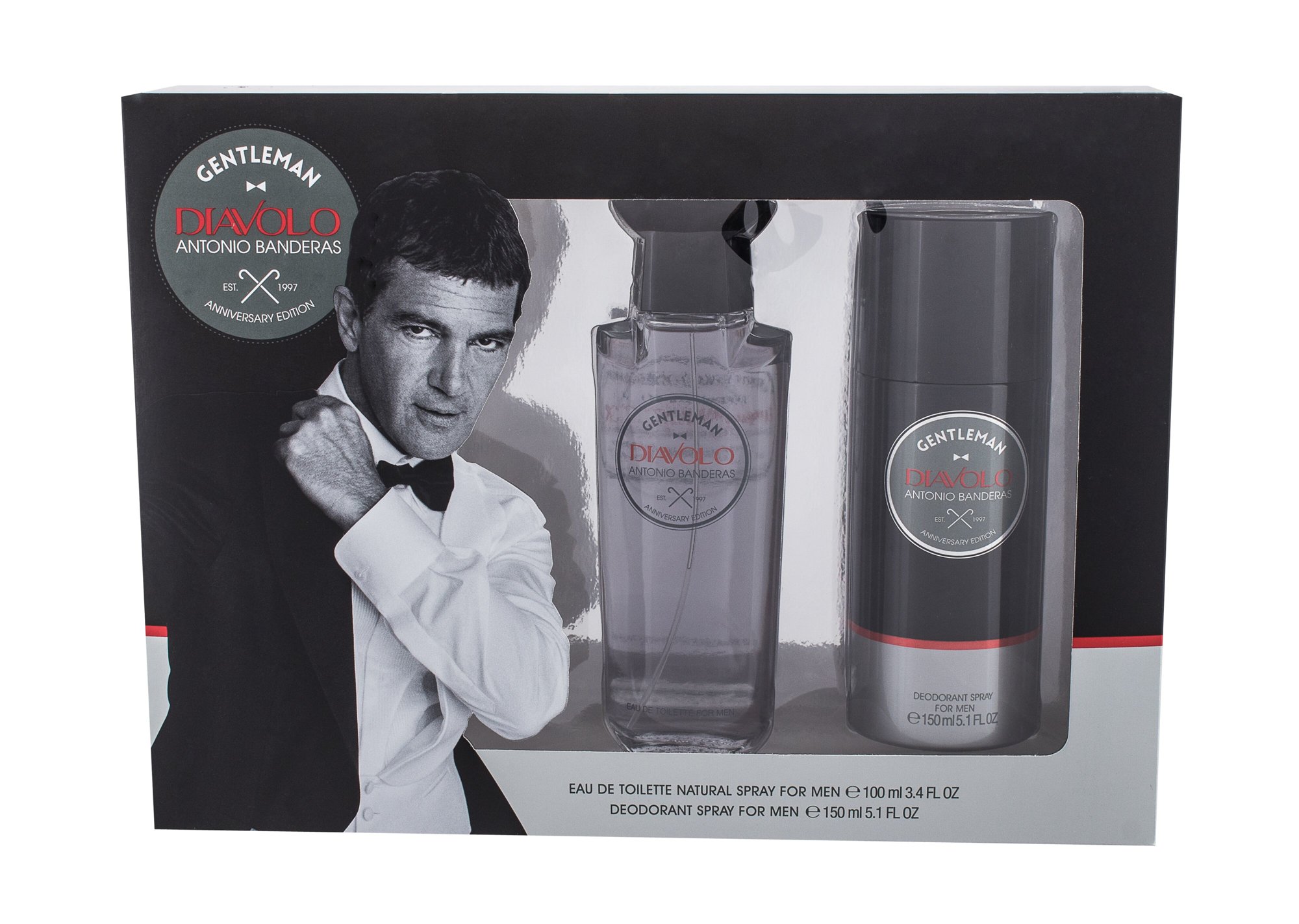 Banderas Diavolo Eau De Toilette 100 ml Edt 100 ml + Deodorant 150 ml Set