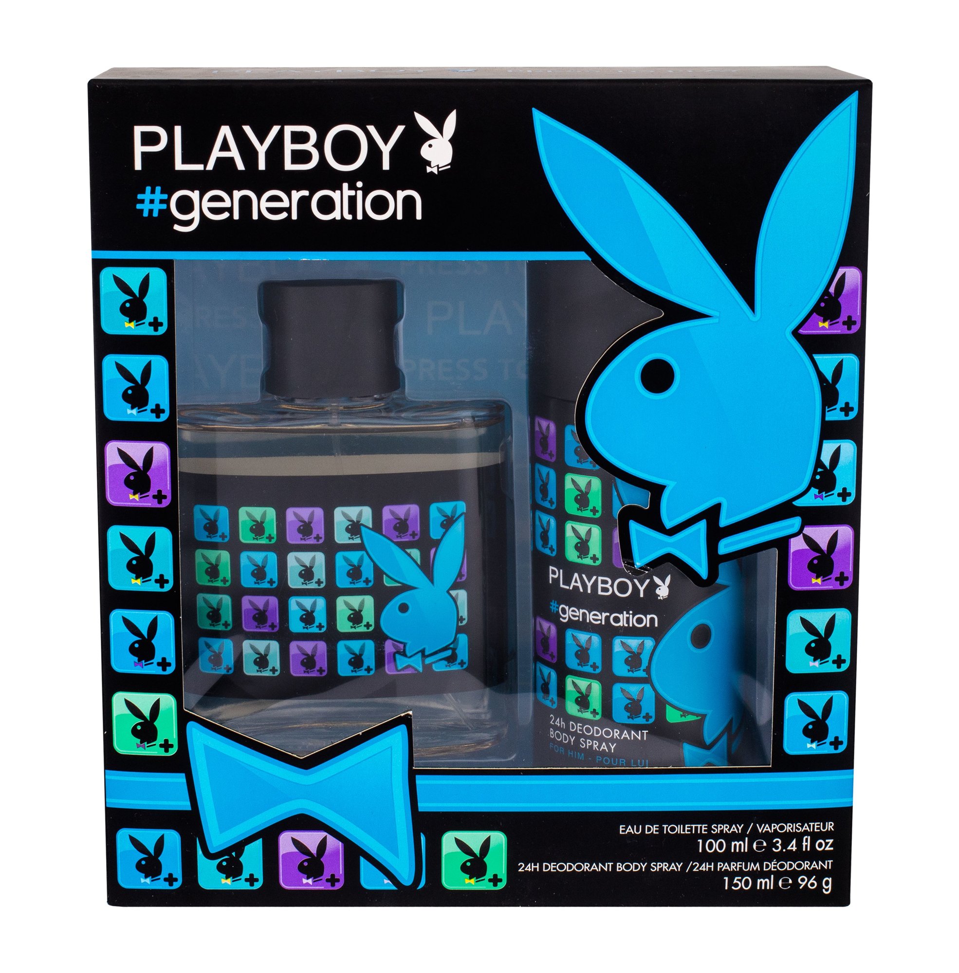 Playboy Generation For Him 100ml EDT 100 ml + Deodorant 150 ml Kvepalai Vyrams EDT Rinkinys