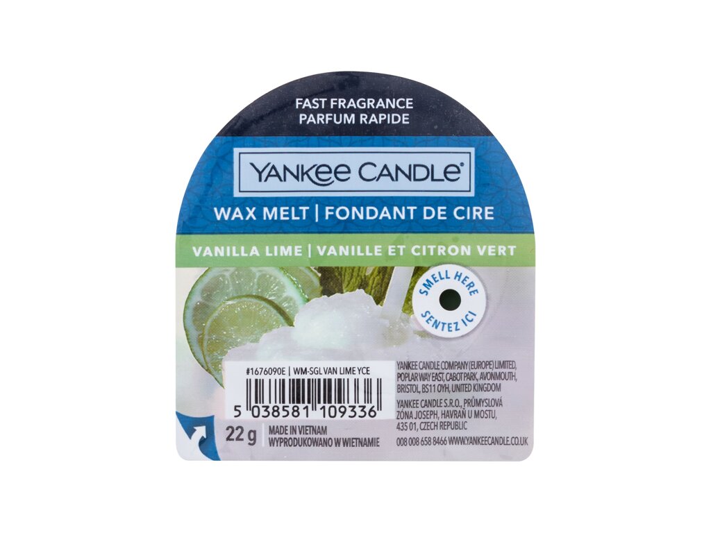 Yankee Candle Vanilla Lime 22g Kvepalai Unisex Kvapusis vaškas (Pažeista pakuotė)