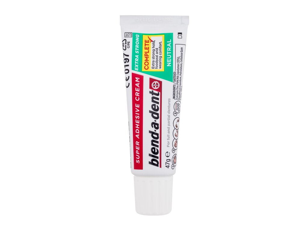 Blend-a-dent Extra Strong Neutral Super Adhesive Cream Fiksuojantis kremas 47 ml Damaged box