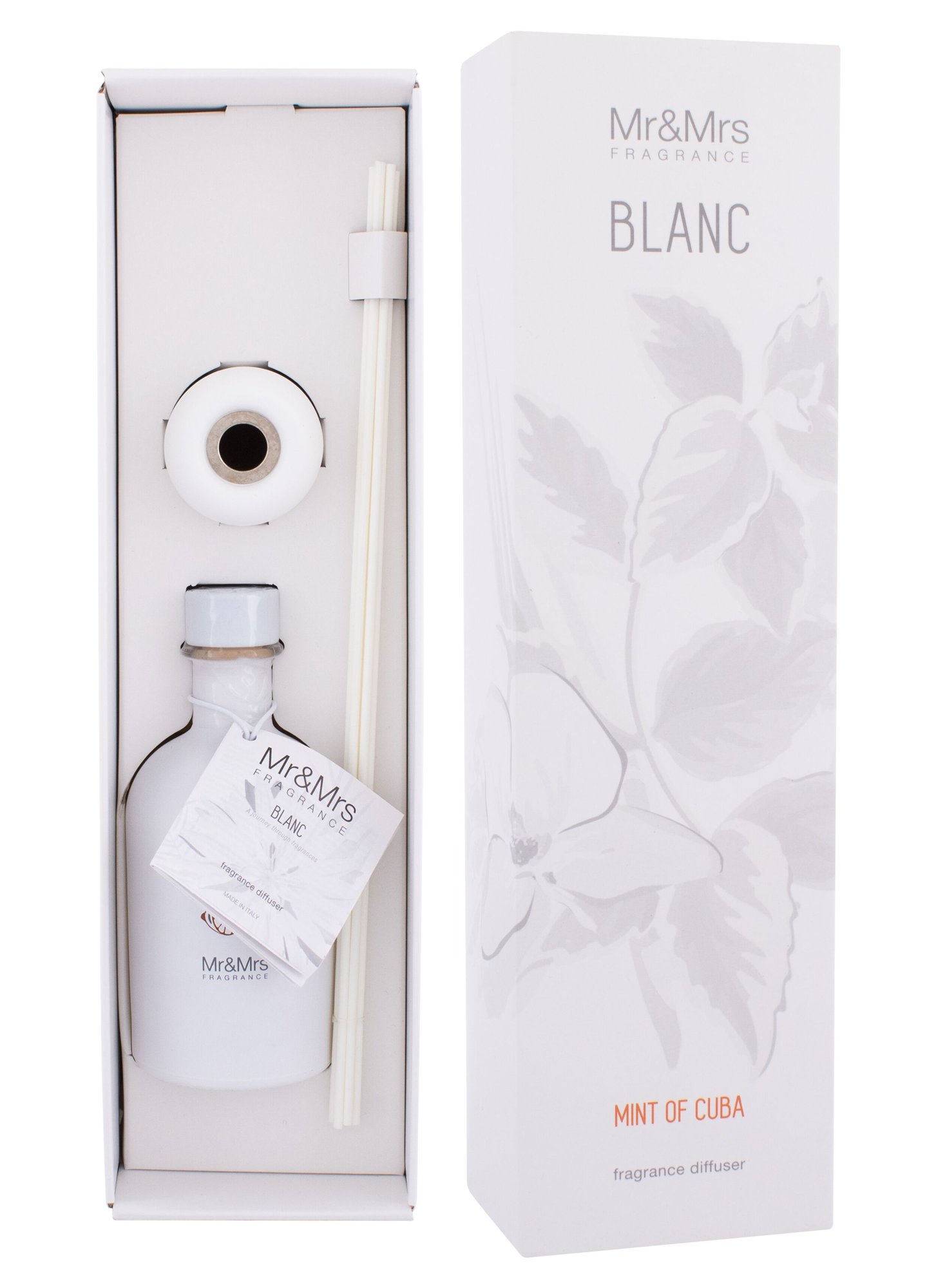 Mr&Mrs Fragrance Blanc Mint Of Cuba 250ml Kvepalai Unisex Namų kvapo difuzorius (Pažeista pakuotė)