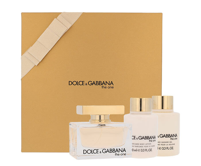 Dolce&Gabbana The One 75ml Edp 75 ml + Body Lotion 100 ml + Shower Gel 100 ml Kvepalai Moterims EDP Rinkinys (Pažeista pakuotė)