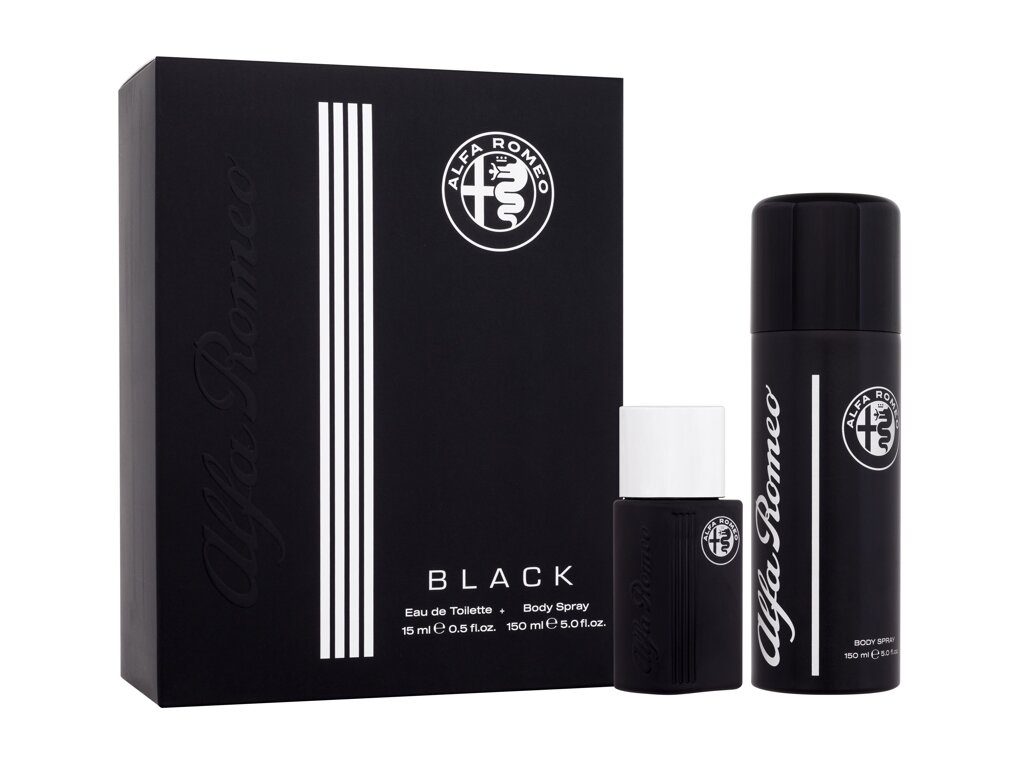 Alfa Romeo Black Eau De Toilette 15 ml Damaged box Set