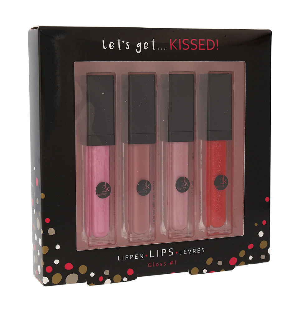 2K Let´s Get Kissed! 6ml Lip Gloss 4 x 6 ml lūpų blizgesys Rinkinys