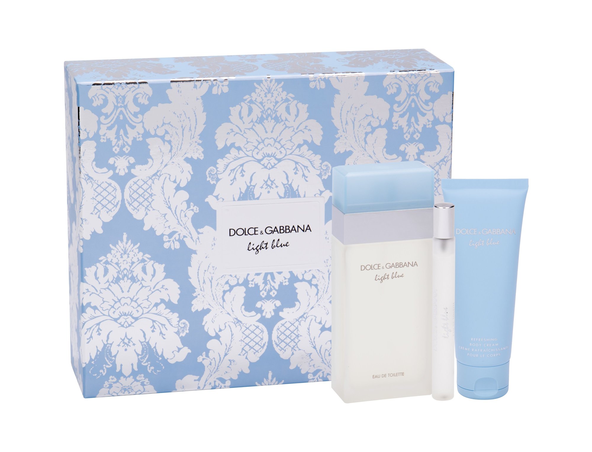 Dolce&Gabbana Light Blue 100ml Edt 100 ml + Body Cream 75 ml + Edt 10 ml Kvepalai Moterims EDT Rinkinys