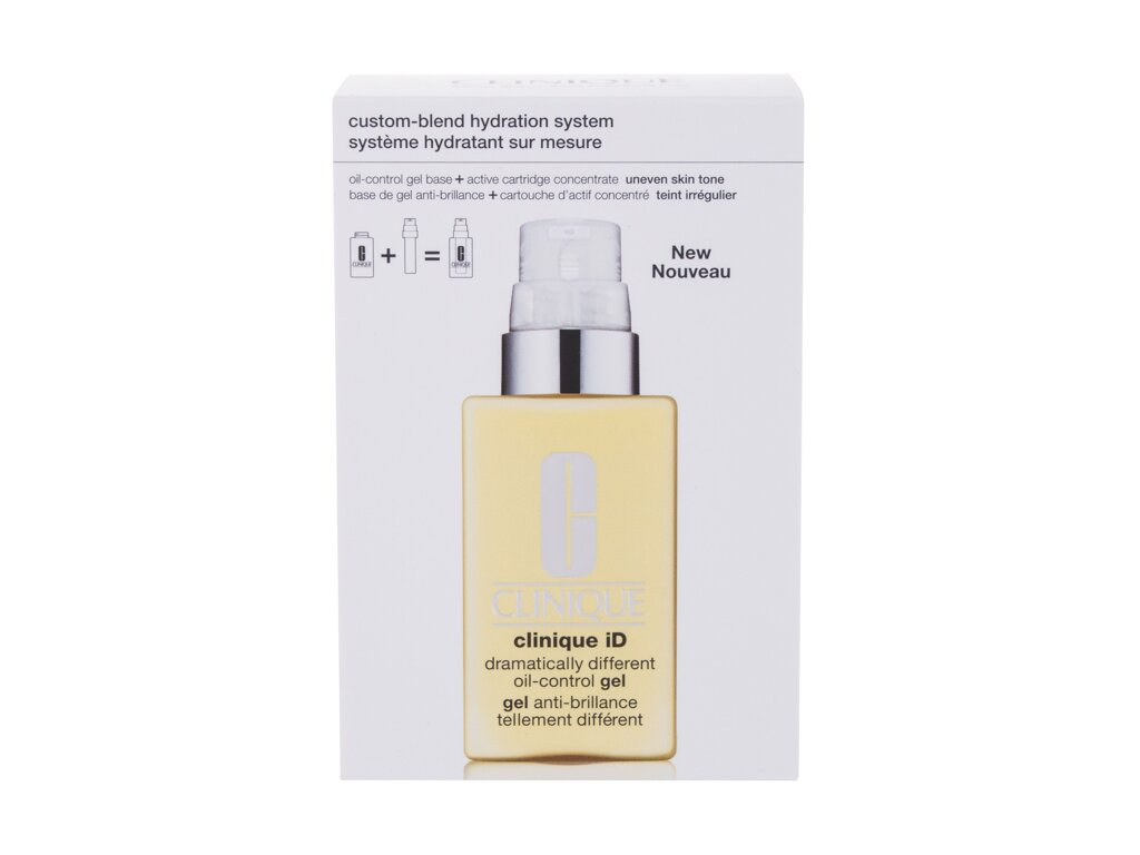 Clinique Clinique ID 115ml Matting Dramatically Different Oil-Control Gel 115 ml + Active Cartridge Concentrate Uneven Skin Tone 10 ml veido gelis Rinkinys (Pažeista pakuotė)