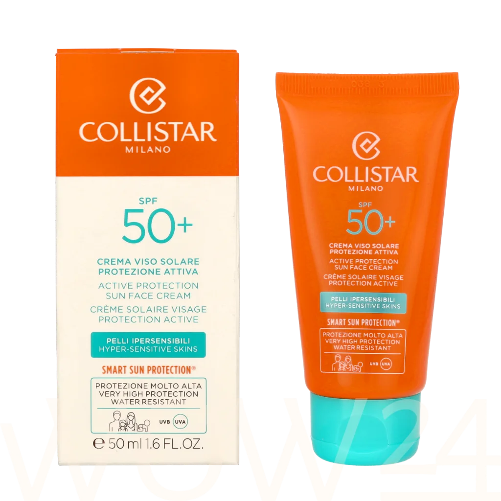 Collistar Collistar Active Protection Sun Face Cream SPF50+ 50 ml natūrali veido odos priežiūros priemonė
