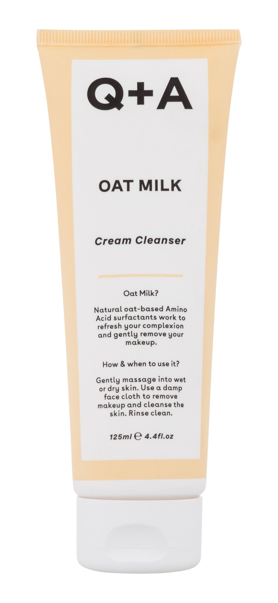 Q+A Oat Milk Cream Cleanser veido kremas