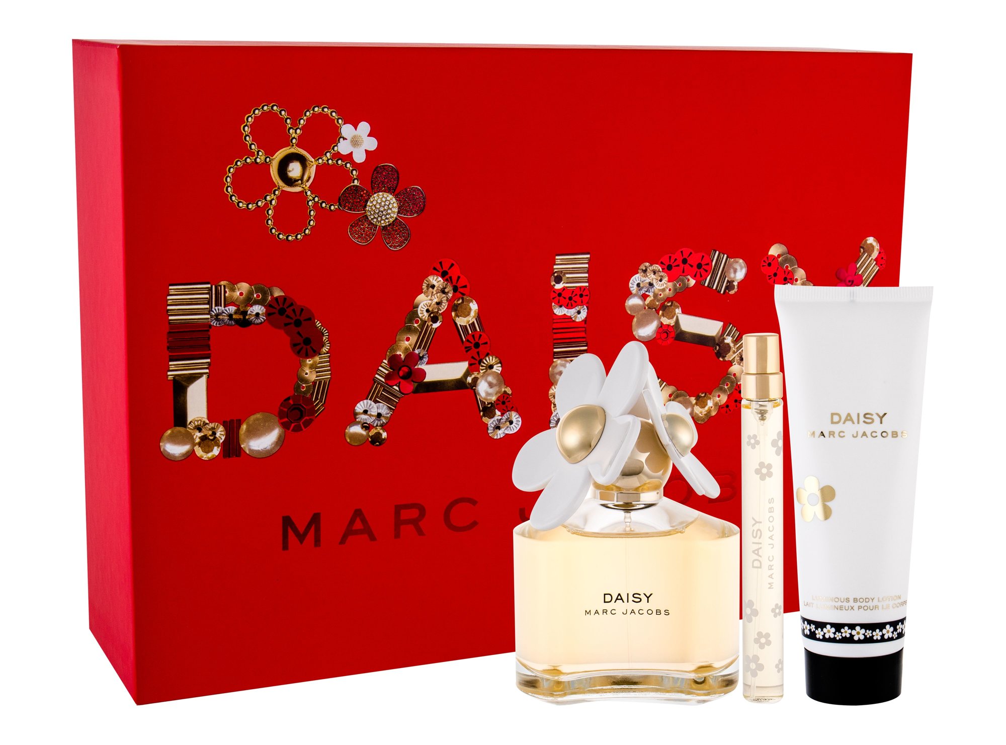 Marc Jacobs Daisy 100ml Edt 100 ml + Body Lotion 75 ml + Edt 10 ml kvepalai Moterims EDT Rinkinys (Pažeista pakuotė)