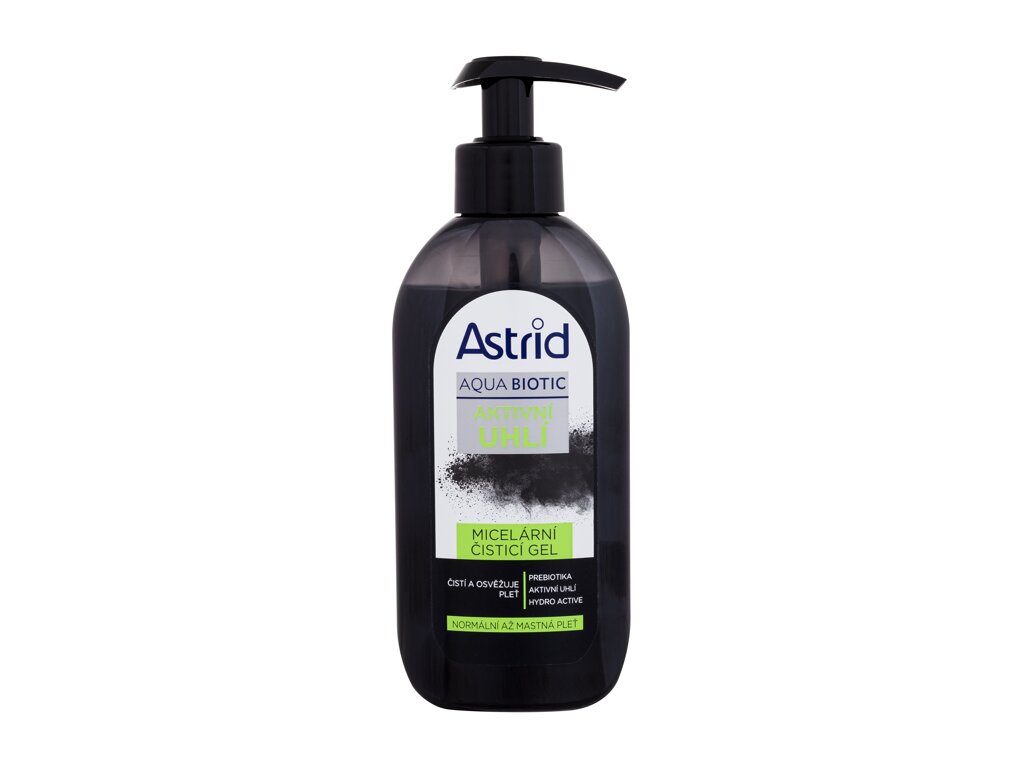 Astrid Aqua Biotic Active Charcoal Micellar Cleansing Gel veido gelis
