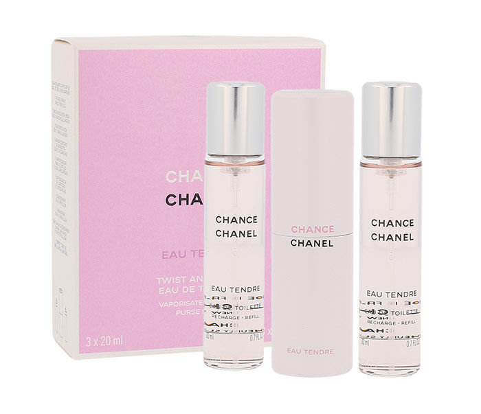 Chanel Chance Eau Tendre 3x20ml Kvepalai Moterims EDT (Pažeista pakuotė)
