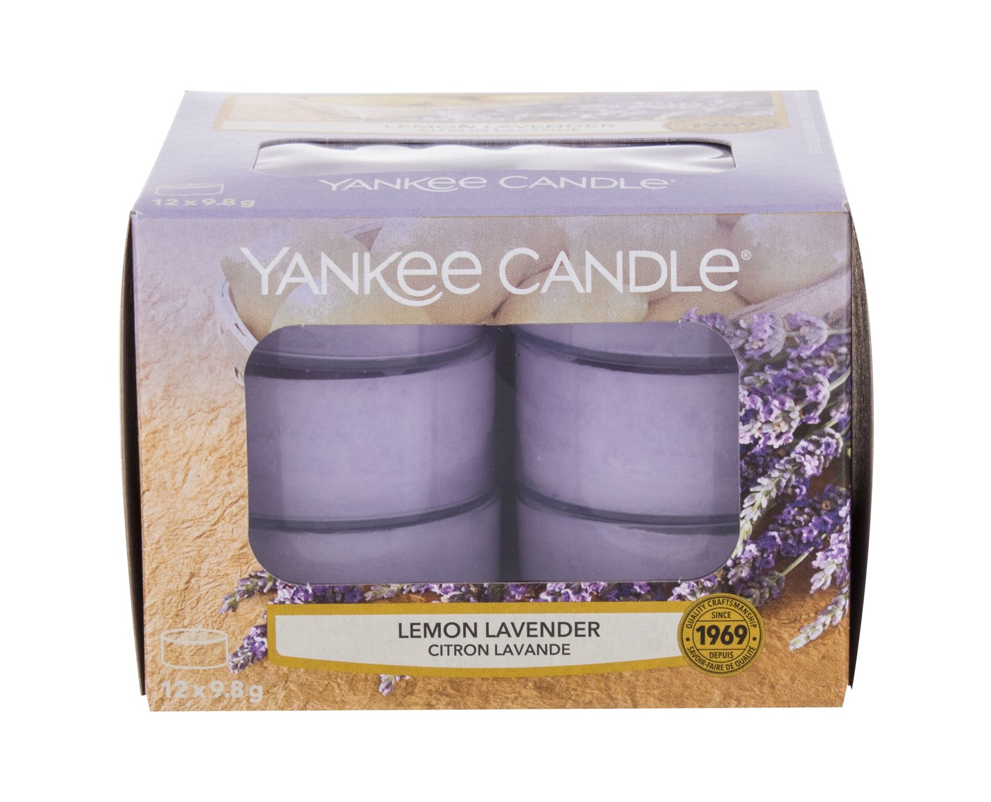 Yankee Candle Lemon Lavender 117,6g Kvepalai Unisex Scented Candle (Pažeista pakuotė)