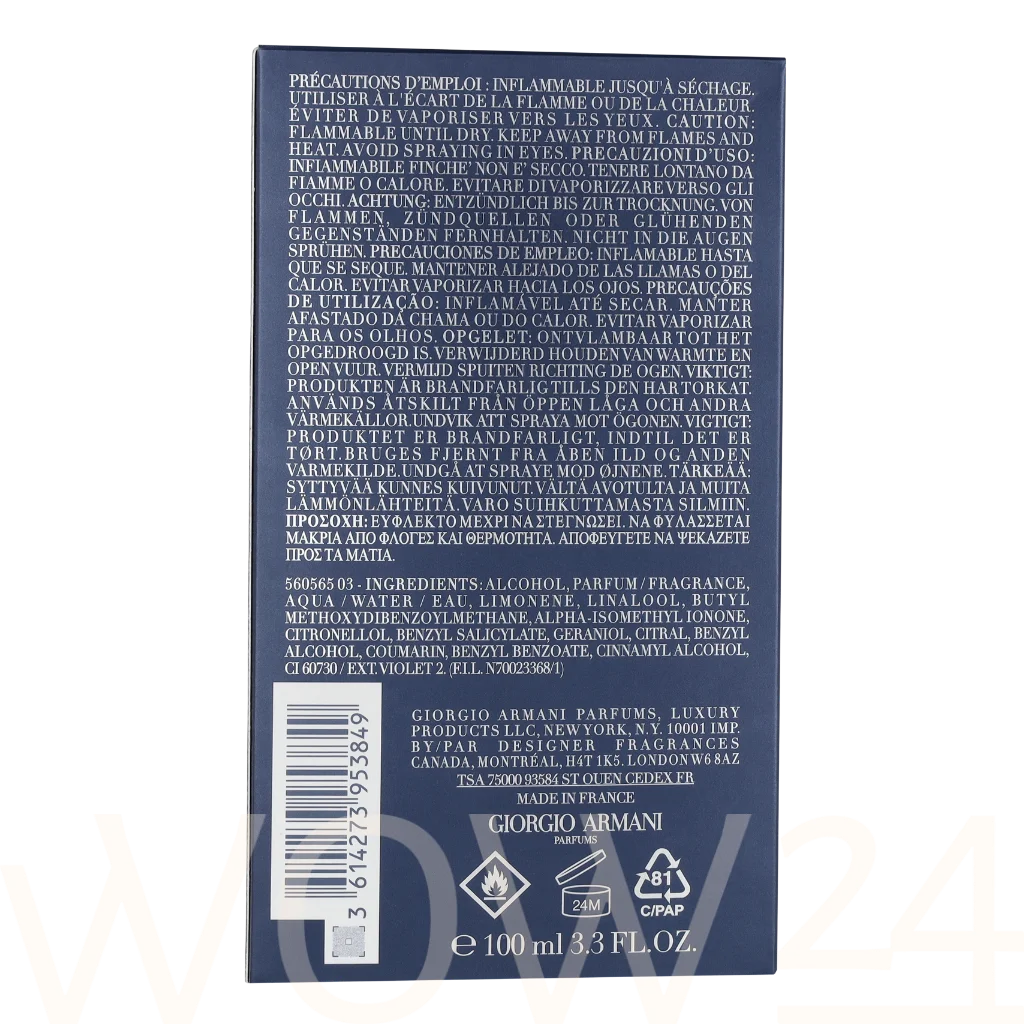 Armani Armani Acqua Di Gio Profondo Edp Spray 100 ml Kvepalai Vyrams