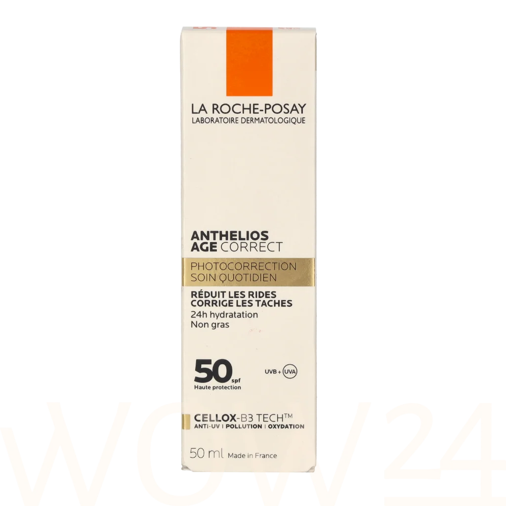 La Roche-Posay LRP Anthelios Age Correct Daily Light Cream SPF50+ natūrali veido odos priežiūros priemonė