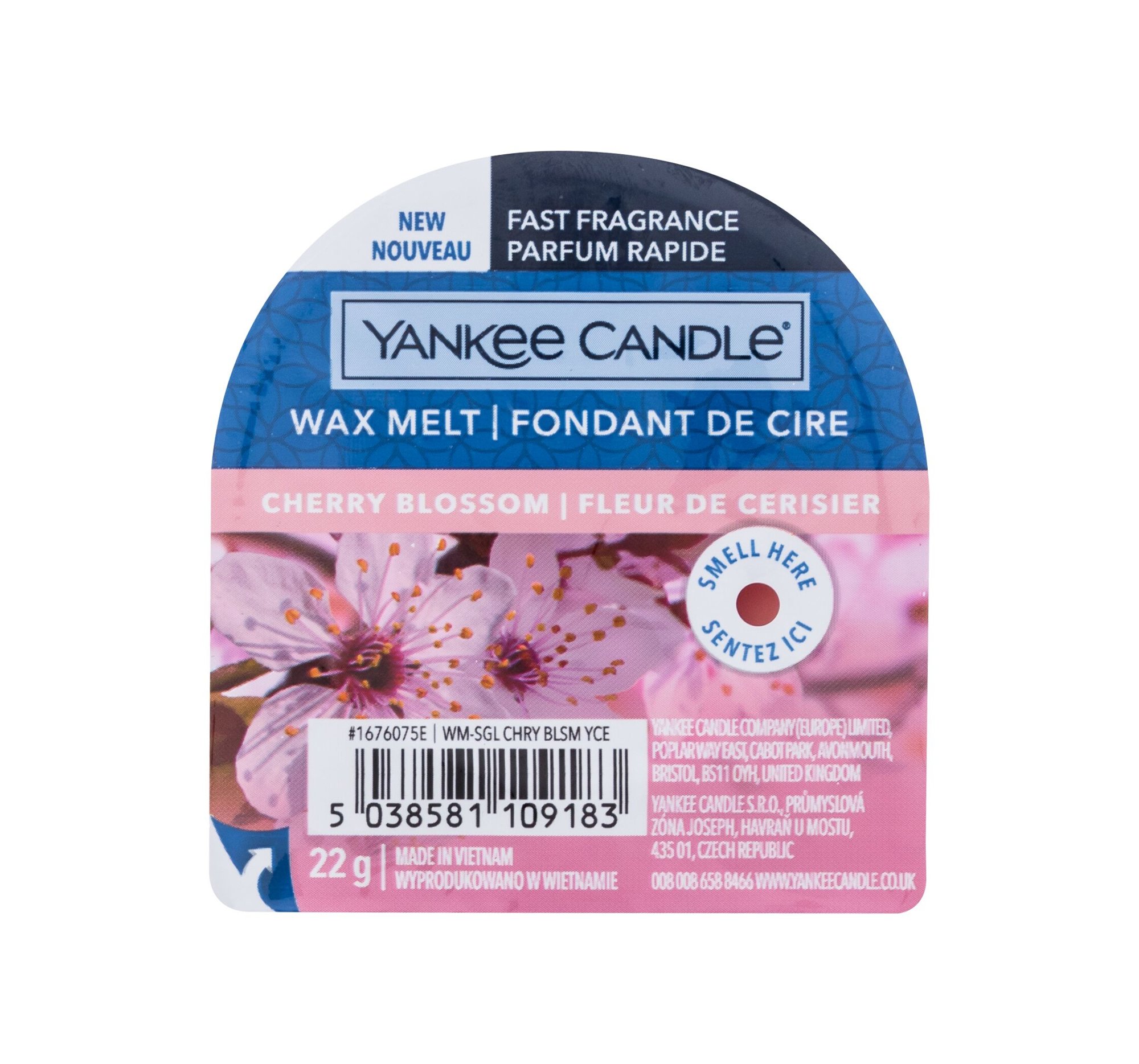 Yankee Candle Cherry Blossom 22g Kvepalai Unisex Kvapusis vaškas