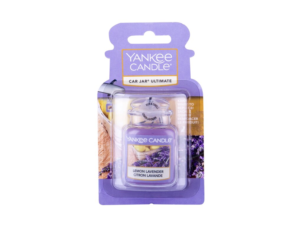 Yankee Candle Lemon Lavender Car Jar 1vnt Kvepalai Unisex Automobilio gaiviklis (Pažeista pakuotė)