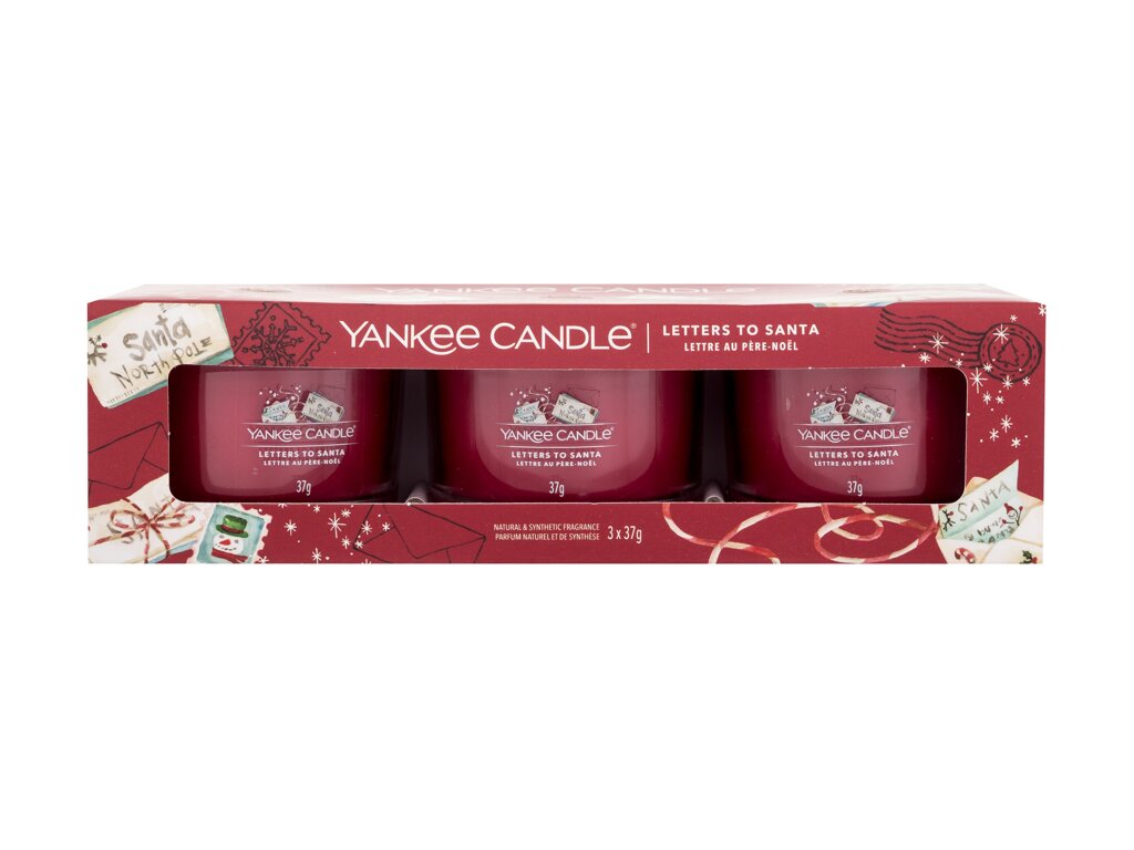 Yankee Candle Letters To Santa 37g Scented Candle 3 x 37 g Kvepalai Unisex Scented Candle Rinkinys