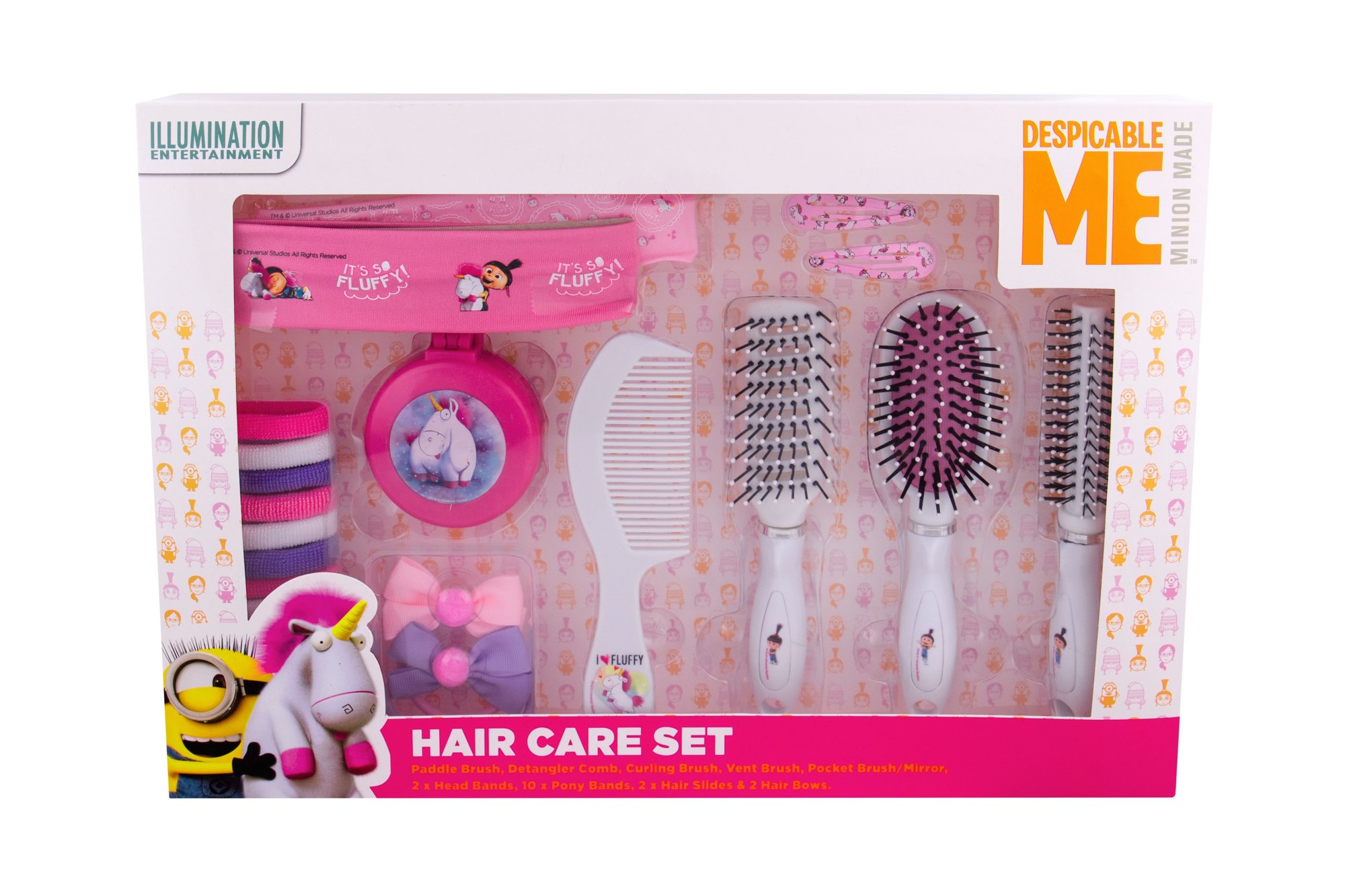 Minions Unicorns 1vnt Complete Hair Care Kit plaukų šepetys Rinkinys (Pažeista pakuotė)