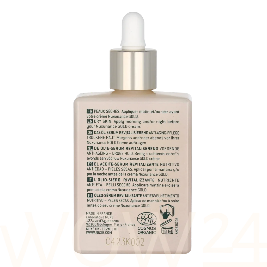 Nuxe Nuxe Nuxuriance Gold Oil Serum 30 ml vietinės priežiūros priemonė