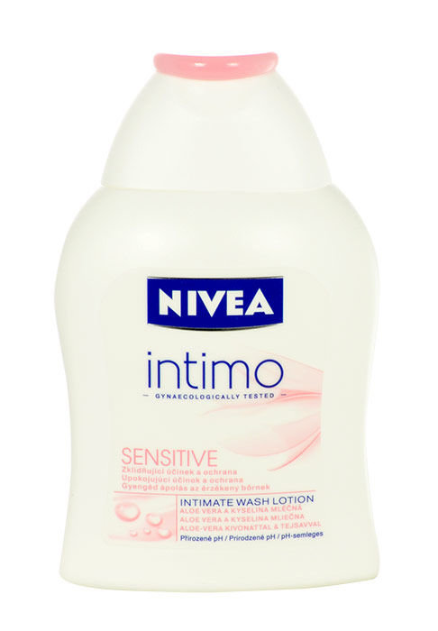 Nivea Intimo Intimate Wash Lotion Sensitive 250ml intymios higienos priežiūra (Pažeista pakuotė)