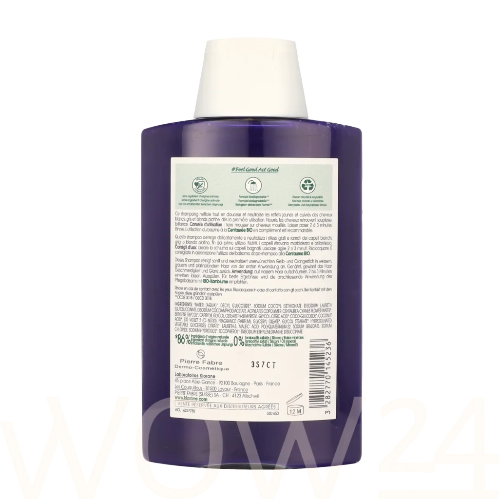 Klorane Klorane Anti-Yellowing Shampoo With Centaury 200 ml &scaron;ampūnas