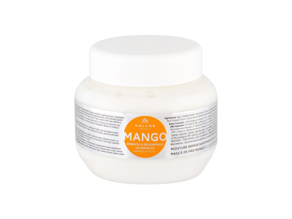 Kallos Cosmetics Mango 275ml plaukų kaukė (Pažeista pakuotė)