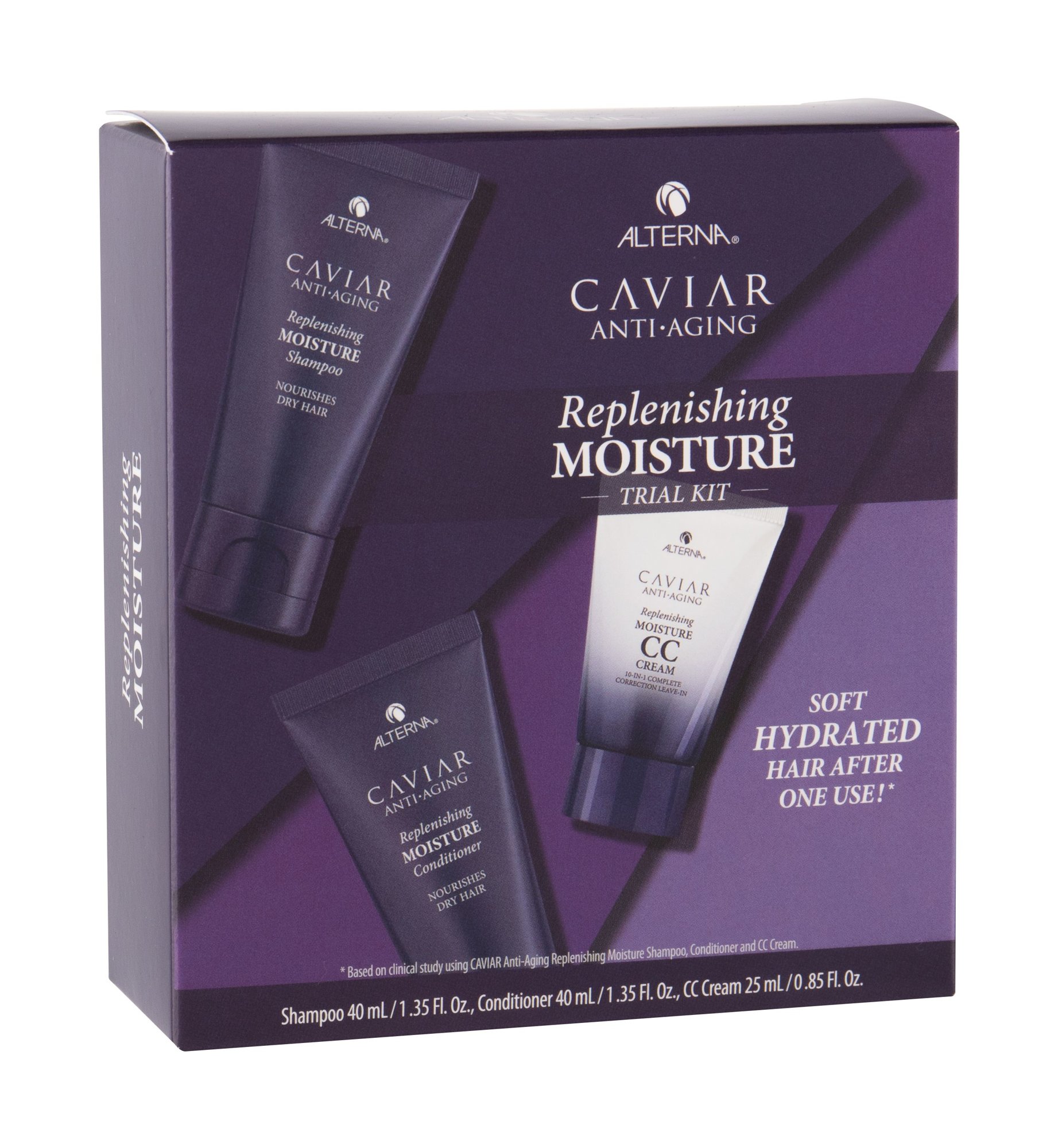 Alterna Caviar Anti-Aging Replenishing Moisture 40ml Shampoo 40 ml + Conditioner 40 ml + CC Cream 25 ml šampūnas Rinkinys