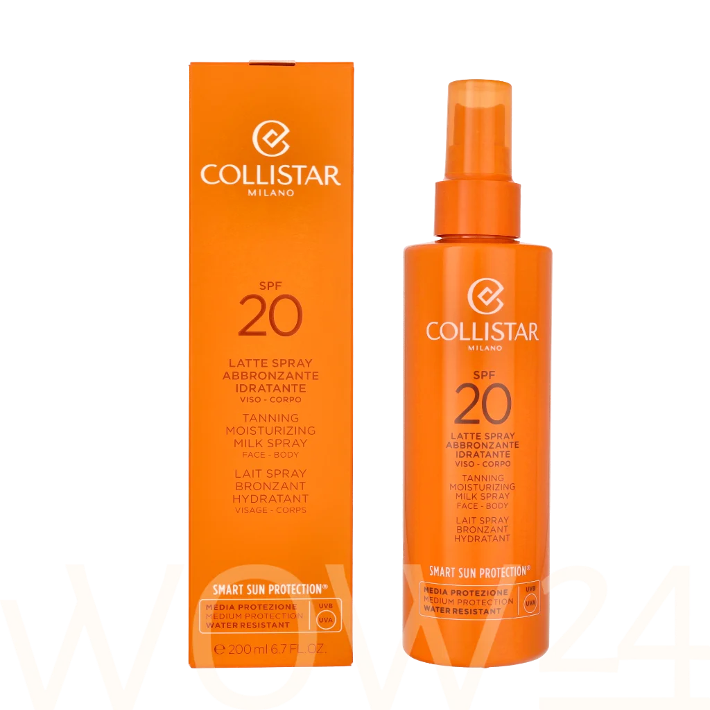 Collistar Collistar Tanning Moisturizing Milk Spray Face-Body SPF20 200 ml natūrali veido odos priežiūros priemonė