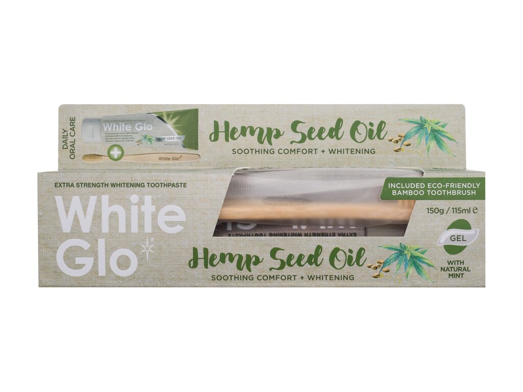 White Glo Hemp Seed Oil dantų pasta