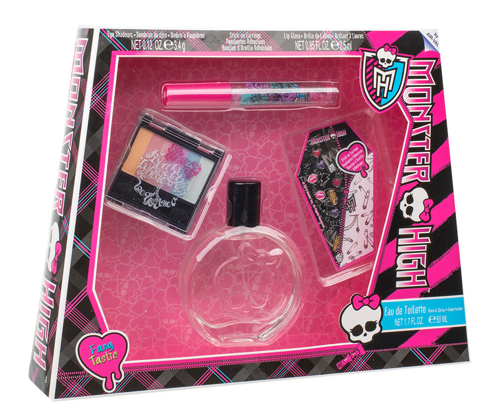 Monster High Monster High 50ml EDT 50 ml + eye shadows 3,4 g + lip gloss 2,5 ml + earring stickers Kvepalai Vaikams EDT Rinkinys