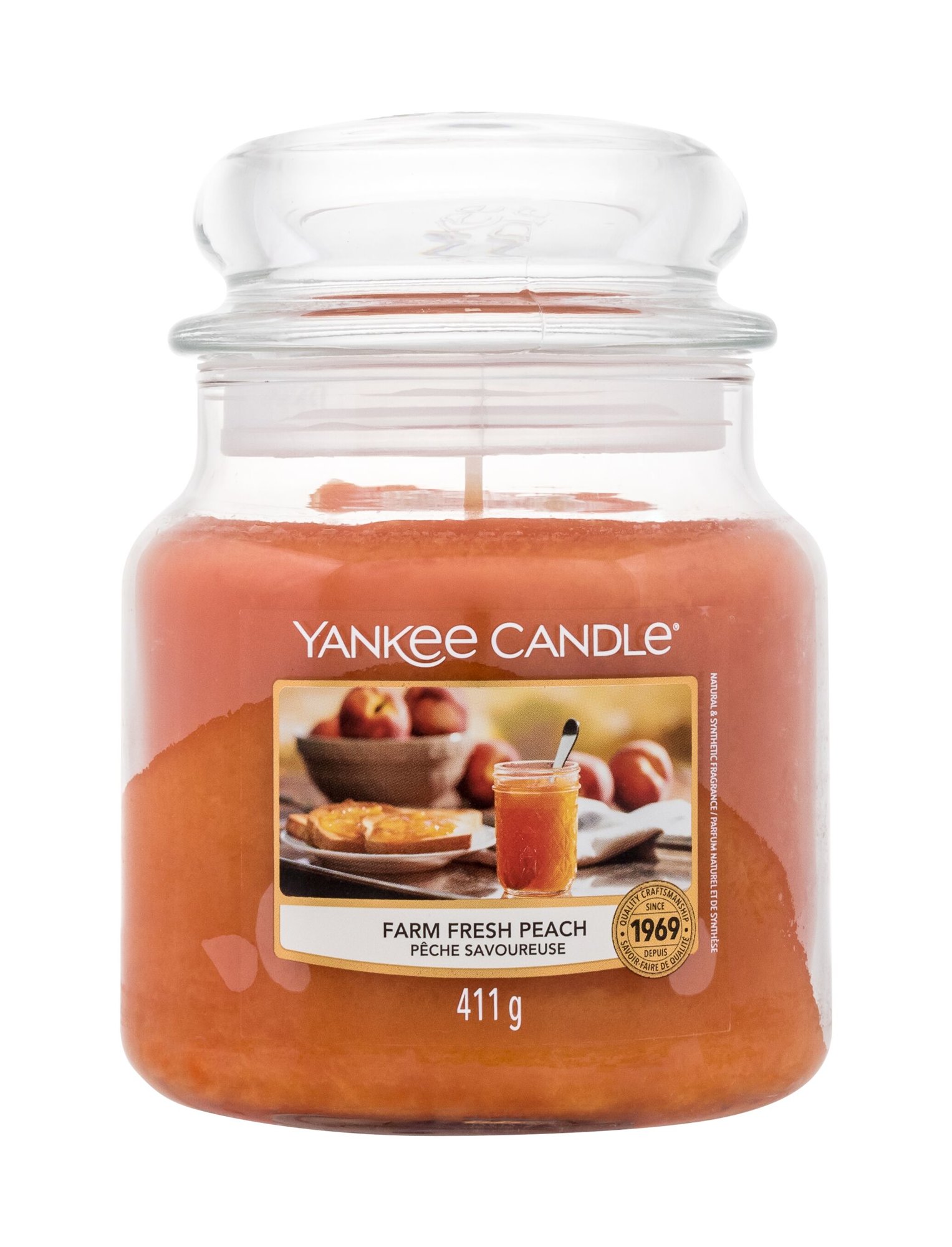 Yankee Candle Farm Fresh Peach 411g Kvepalai Unisex Scented Candle