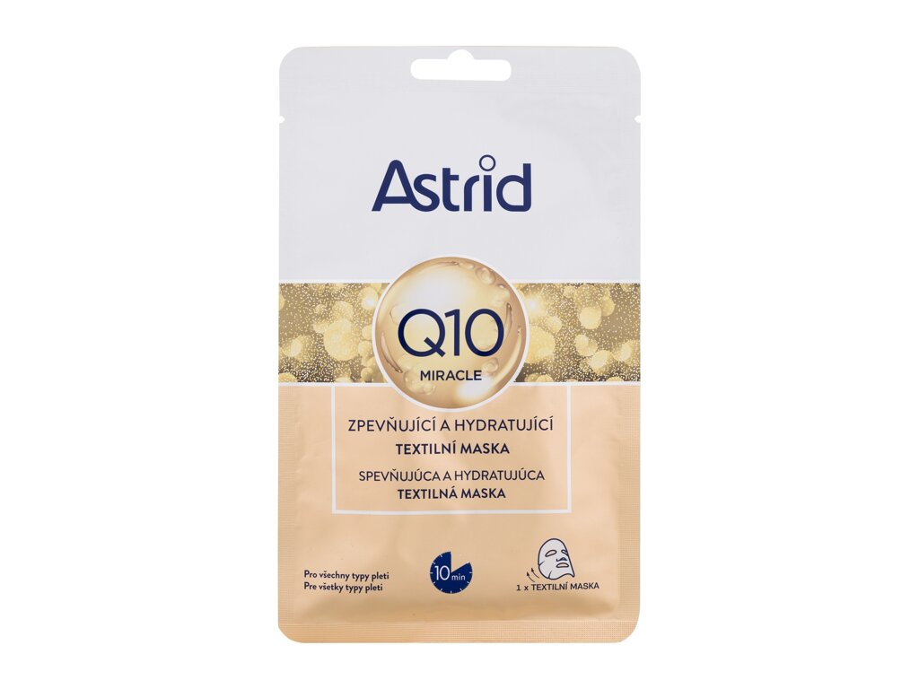 Astrid Q10 Miracle Firming and Hydrating Sheet Mask Veido kaukė