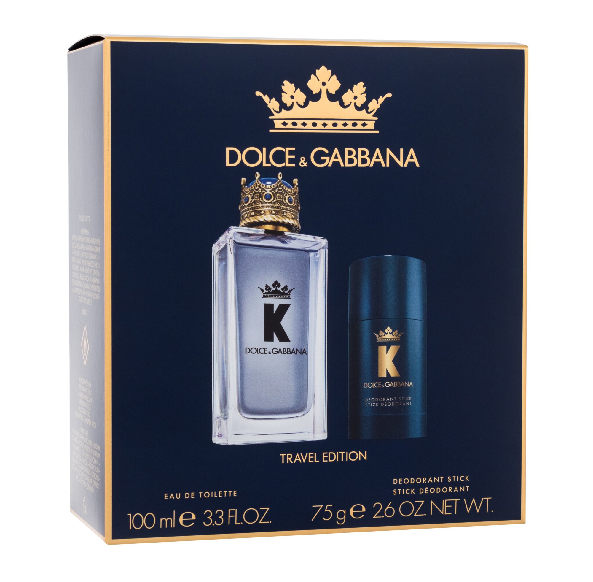 Dolce&Gabbana K 100ml Edt 100 ml + Deostick 75 g Kvepalai Vyrams EDT Rinkinys (Pažeista pakuotė)