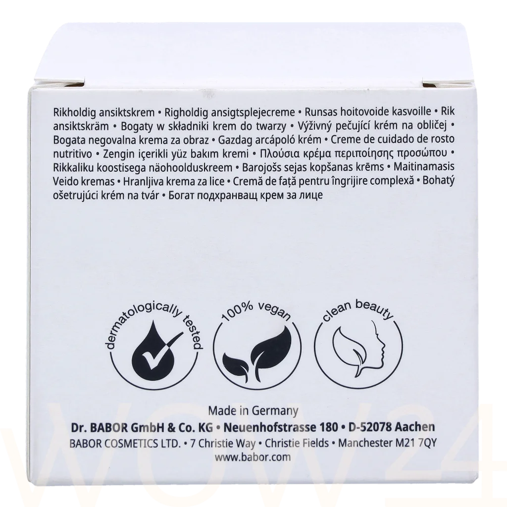 Babor Babor Skinovage Calming Cream Rich 50 ml natūrali veido odos priežiūros priemonė