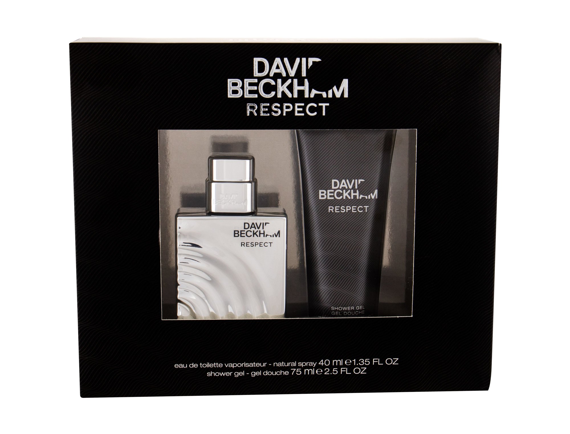 David Beckham Respect 40ml Edt 40 ml + Shower Gel 75 ml Kvepalai Vyrams EDT Rinkinys (Pažeista pakuotė)