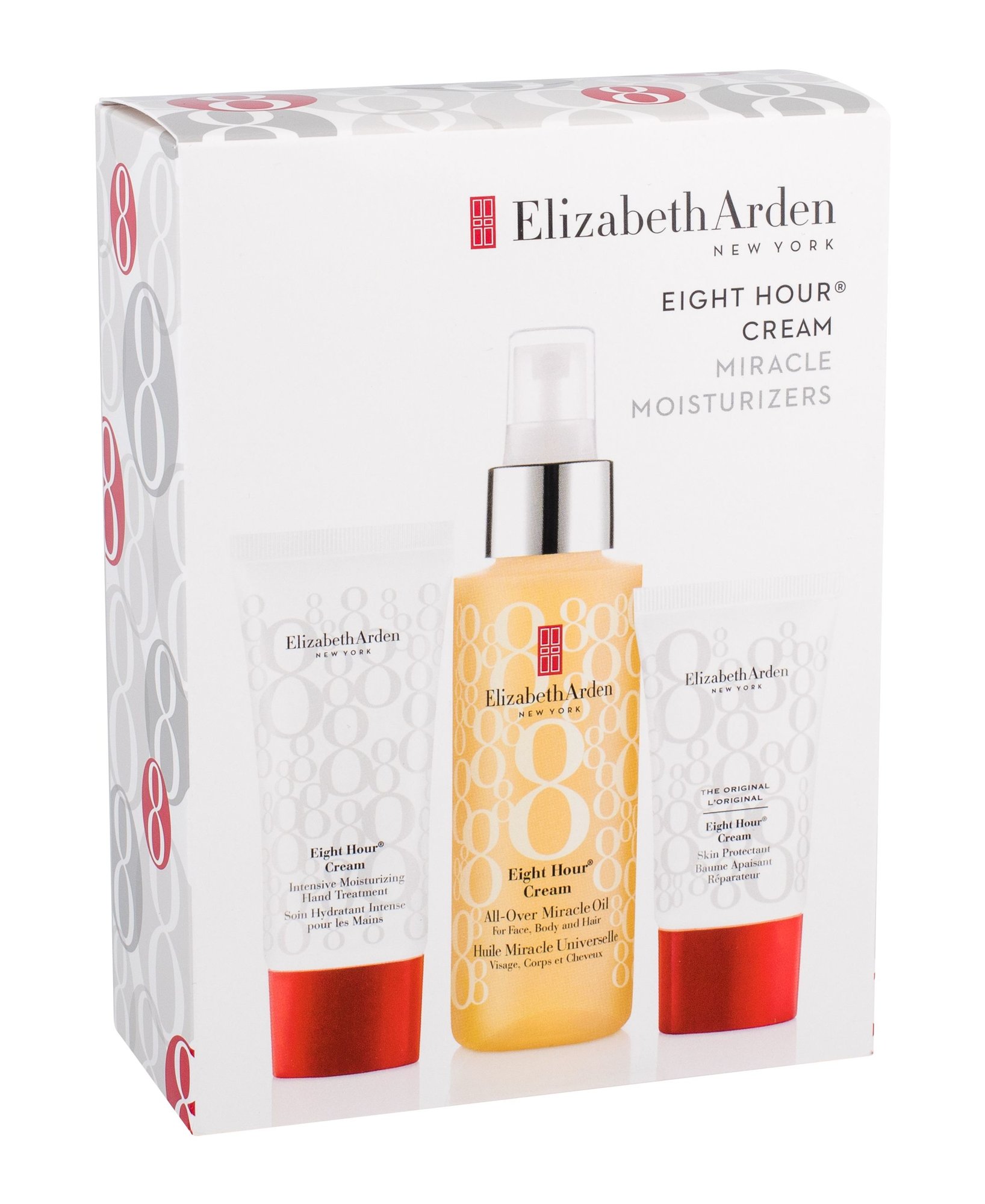 Elizabeth Arden Eight Hour Cream All-Over Miracle Oil 100ml Moisturizing Oil 100 ml + Daily Facial Care 15 ml + Hand Cream 30 ml kūno aliejus Rinkinys