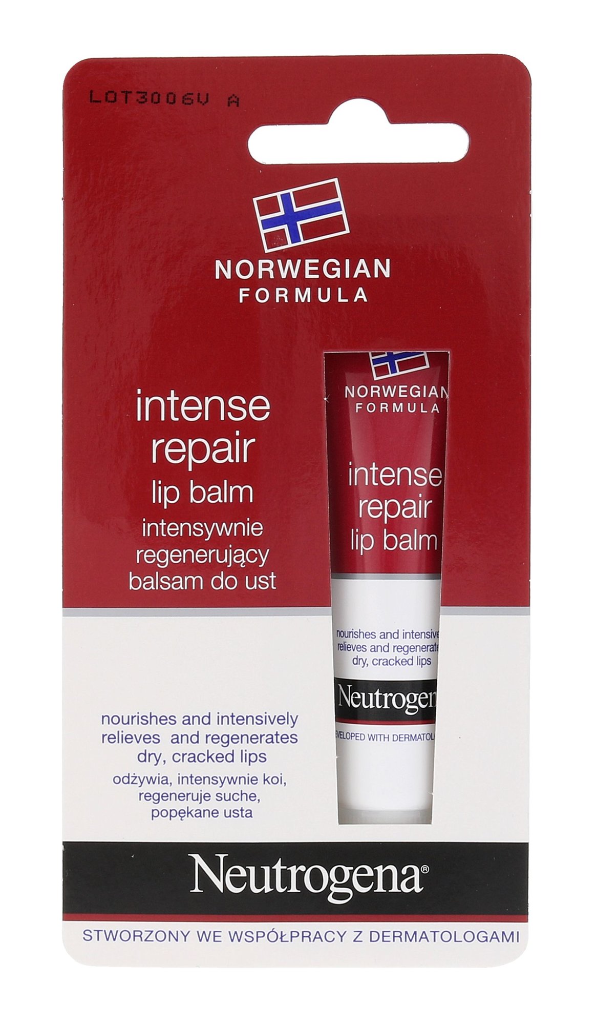 Neutrogena Norwegian Formula Intense Repair 15ml lūpų balzamas (Pažeista pakuotė)