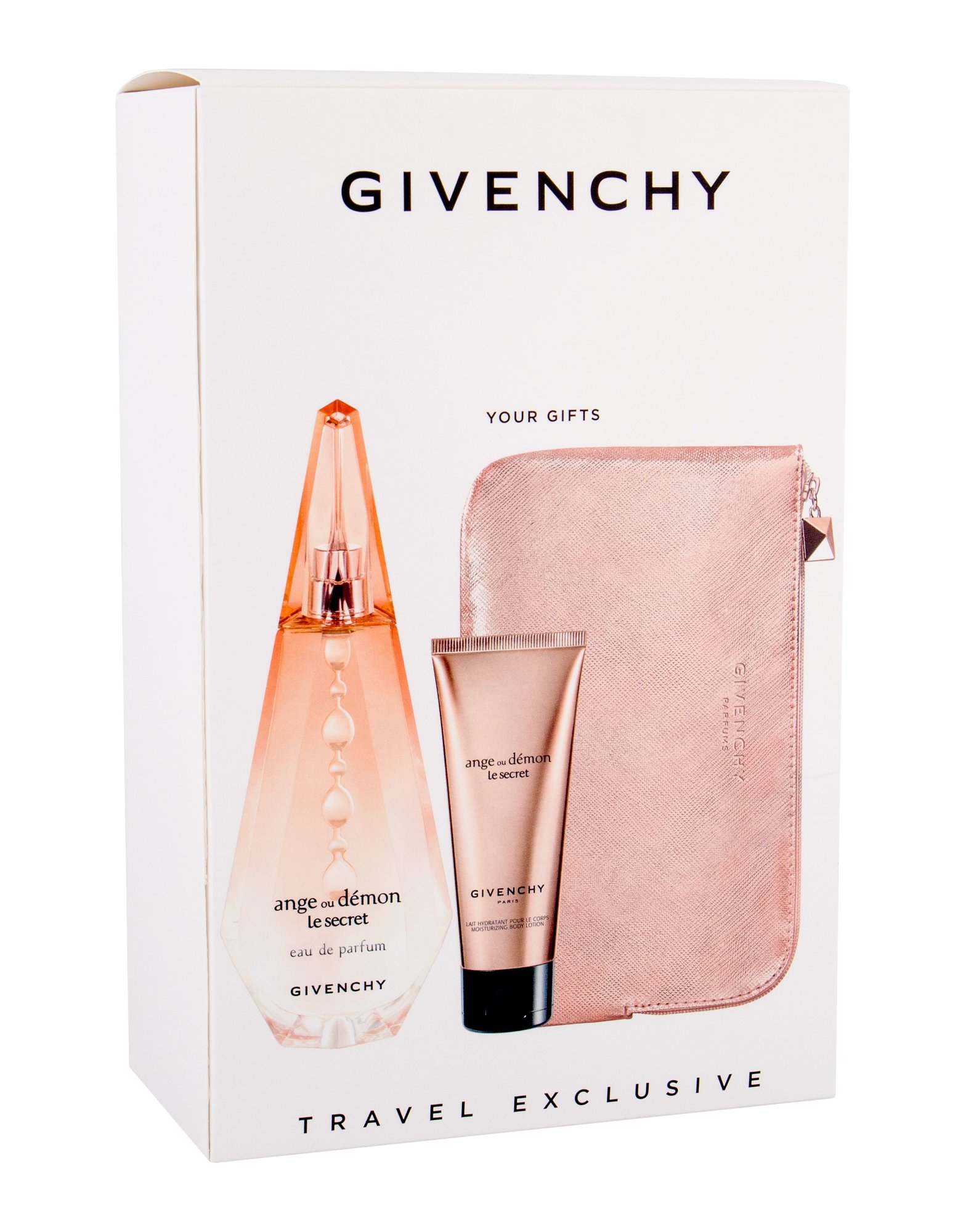 Givenchy Ange ou Demon Le Secret 2014 100ml Edp 100 ml + Body Milk 75 ml + Cosmetic Bag Kvepalai Moterims EDP Rinkinys (Pažeista pakuotė)