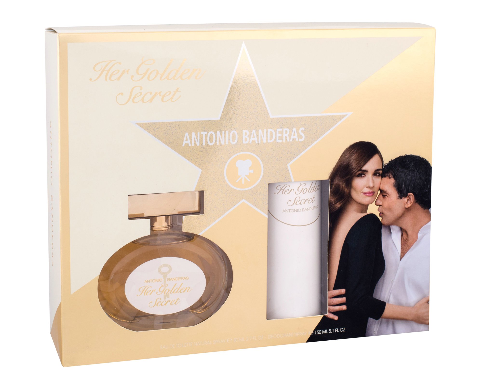 Antonio Banderas Her Golden Secret 80ml Edt 80 ml + Deodorant 150 ml Kvepalai Moterims EDT Rinkinys