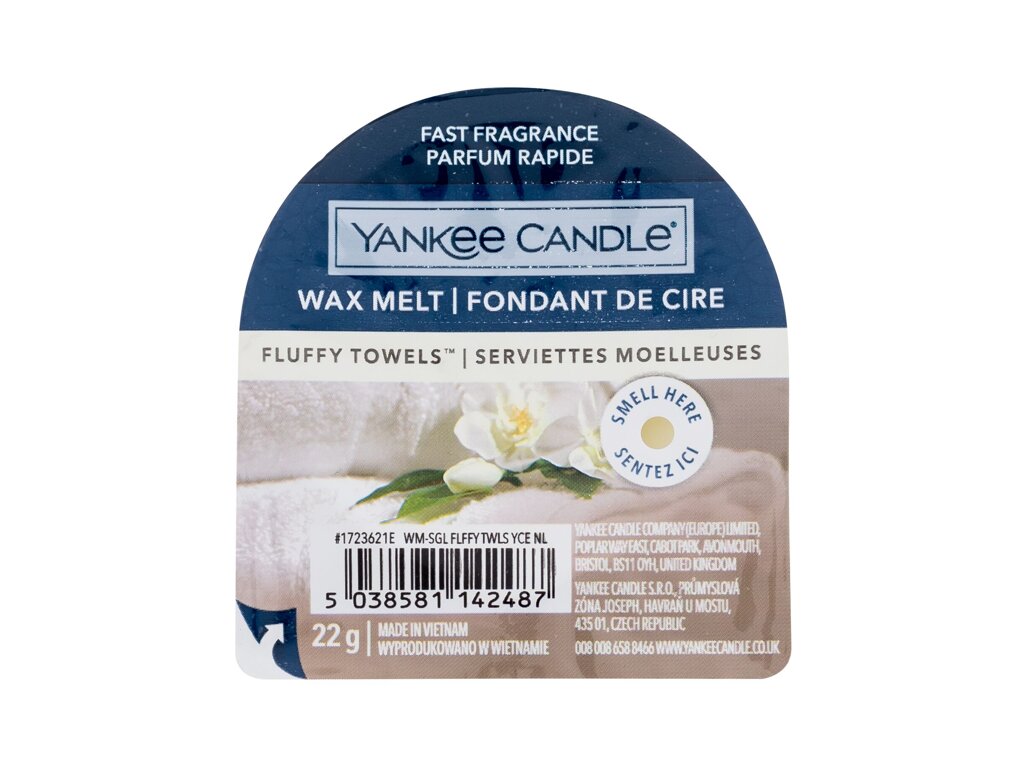 Yankee Candle Fluffy Towels 22g Kvepalai Unisex Kvapusis vaškas