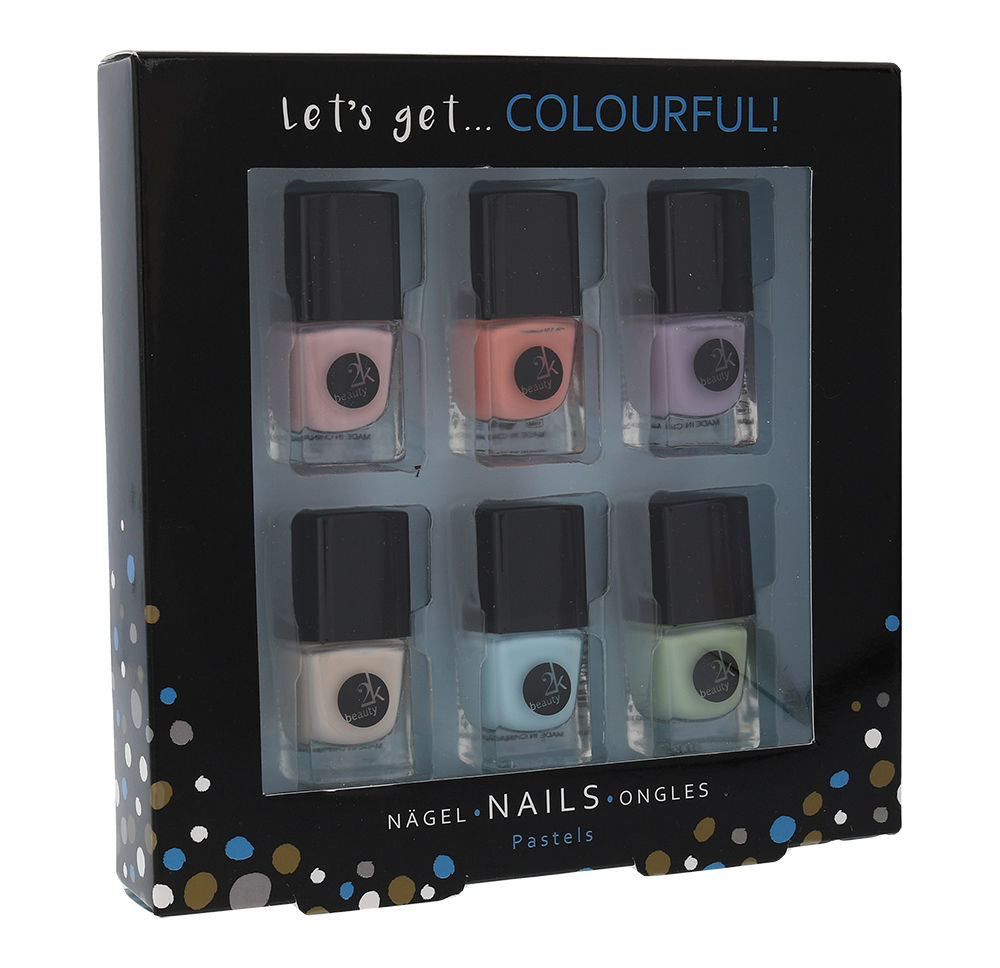 2K Let´s Get Colourful! 5ml Nail Polish 6 x 5 ml nagų lakas Rinkinys (Pažeista pakuotė)